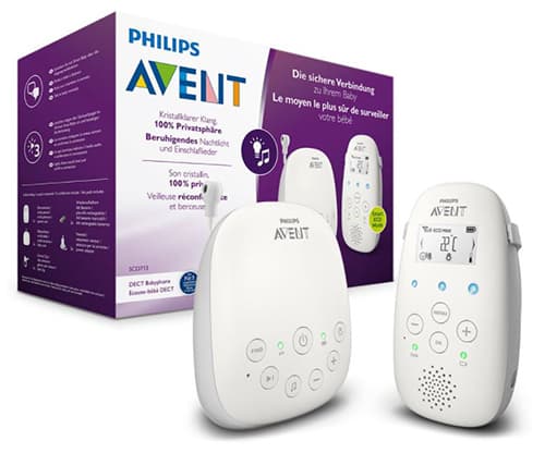 Philips Avent Audio-Babyphone SCD713/26 (DECT, 18 Std. Laufzeit, Gegensprechfunktion) für nur 69,76 Euro inkl. Versand