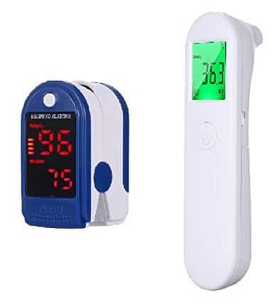 Anself Fingerspitzen-Pulsoximeter + digitales Infrarot-Thermometer für nur  11,99 Euro