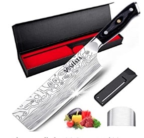 MOSFiATA 18cm Nakiri Kochmesser mit Fingerschutz für 19,79 Euro