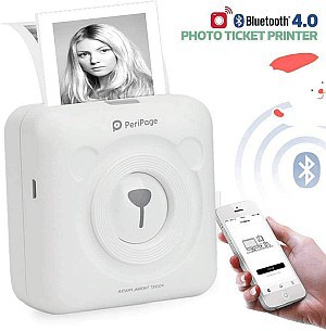 Flytise Mini Wireless BT Thermodrucker – Via Bluetooth Fotos drucken! für 29,98 Euro