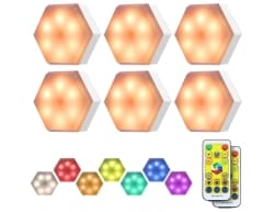 6er-Set Kingso RGB LED-Touchleuchten mit Fernbedienung nur 12,99€ (statt 20€)