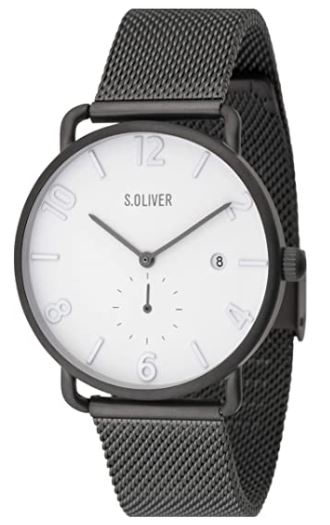 s.Oliver SO-3717-MQ Herren Analog Quarzuhr aus Edelstahl für nur 33,91 Euro (statt 55,- Euro)