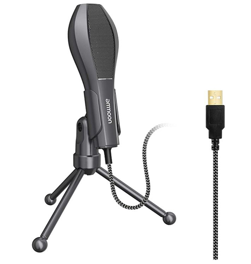 ammoon USB-Kondensatormikrofon mit Mini-Stativ für nur 13,79€