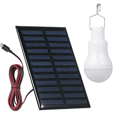 Lixada Solar Glühbirne 1W Solarlampe LED zum Camping für nur 8,99€