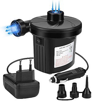 Awroutdoor Elektrische Luftpumpe (für Camping, Luftmatratzen, Boote, Spielzeuge) für 9,79€