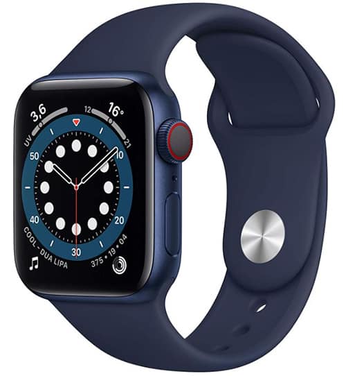 Apple Watch Series 6 (GPS + Cellular, 40 mm) Blau Aluminium Sportarmband Dunkelmarine für nur 426,29€ (statt 485€)