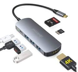 Dodocool DR-4EXT-3P3N 7-in-1 USB-C Hub mit HDMI und Kartenleser für 19,99€