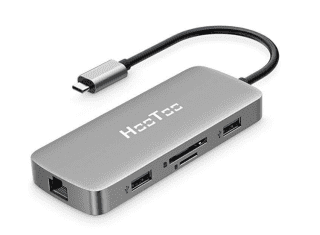 HooToo 8-in-1 USB Typ-C Hub aus Aluminium mit 100W PD Ladeanschluss für Macbooks nur 28,89€ Euro