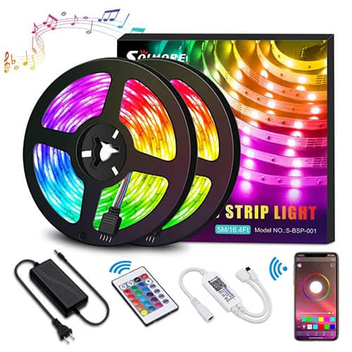 Solmore LED RGB Strip (10m, 300LEDs, Musik Sync) für nur 16,79€