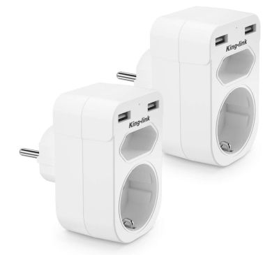 4in1 Steckdosenadapter Doppelpack für nur 12,99€ inkl. Versand