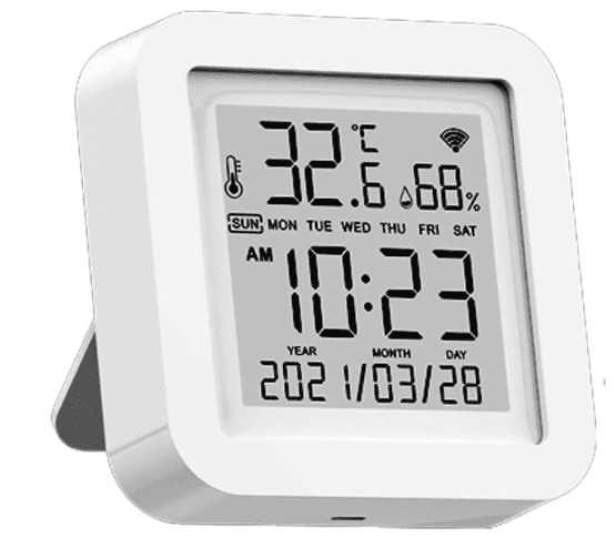 OWSOO Tuya WiFi Home Luftfeuchte- und Temperatursensor mit Datum und Uhrzeit (Alexa kompatibel) für 13,99 Euro