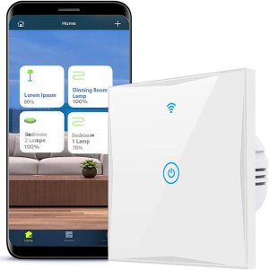 YAPMOR Wifi Smart Lichtschalter (kompatibel mit Alexa, Google Home, kein Hub benötigt) für 9,99€
