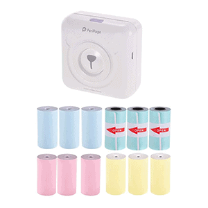 Aibecy PeriPage Mini Thermodrucker + 9x Thermopapier + 3x Klebepapier für nur 34,99€