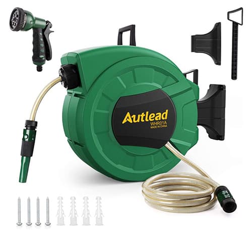 AUTLEAD Gartenschlauchtrommel (20m PVC-Schlauch und 2m Zuleitung) für 64,99€