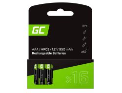 16 Stück vorgeladene Green Cell 950mAh 1.2V Ni-MH AAA-Akkus für 10,95€