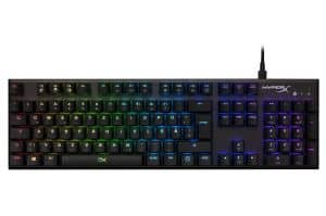 Top! HyperX HX-KB1SS2-DE Alloy FPS RGB Gaming Tastatur mit Kailh Silver Speed Switches für 65,99€