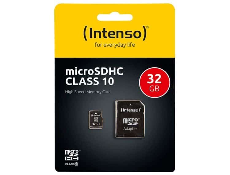 Intenso 32GB Micro SDHC Speicherkarte Class10 inklusive SD-Card Adapter nur 4,40€