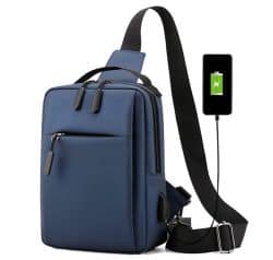 Lixada Umhängetasche Sling Bag mit USB-Ladeanschluss für 17,99€