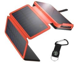 IEsafy 26800mAh Solar Powerbank mit 4 Solarpanels für 25,89€