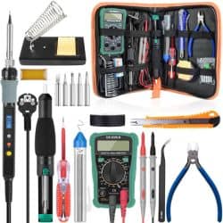Lötkolben und Multimeter Kit mit Entlötpumpe und Werkzeug-Set für 22,65€ bei Banggood