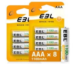 8er Pack EBL AAA Akkus 1100mAh für nur 5,99€