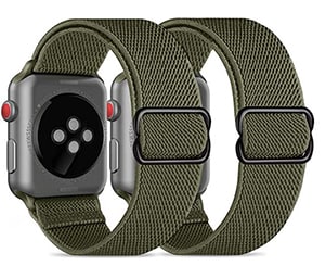 Doppelpack CACOE Apple Watch Armband (38mm / 40mm) in Army green für 7,99€