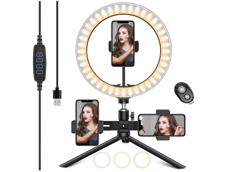 HAPAW Selfie Ringlicht Stativ mit Handyhalter