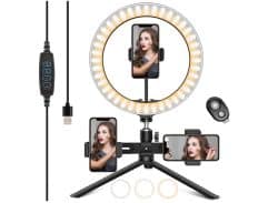26cm HAPAW Selfie Ringlicht Stativ mit Handyhalter & Fernbedienung für 8,49€