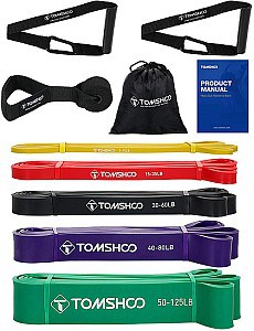 5er Pack: TOMSHOO Fitnessbänder für 14,99€