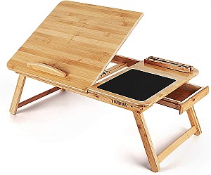 Jiodux Bambus Laptop Tisch (z.B. fürs Bett) für 24,99€