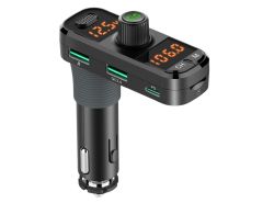 Clydek BC66 KFZ Bluetooth FM-Transmitter mit 2x USB und 1x USB Typ C für 10,49€