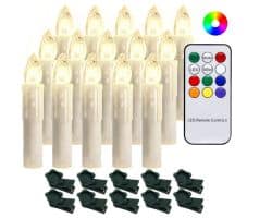 30 Stück SWANEW RGB LED Weihnachtsbaumkerzen mit Fernbedienung für 23,79€