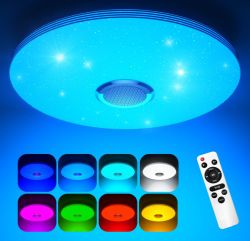 38cm Koicaxy RGB LED-Deckenleuchte mit Bluetooth Speaker für 21,49€