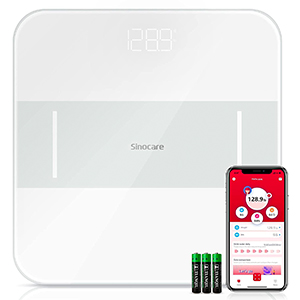 Sinocare digitale Personenwaage (Bluetooth, App-Anbindung) für nur 10,99€ inkl. Prime-Versand