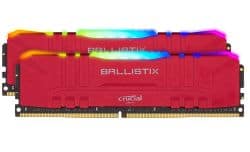 16GB Crucial Ballistix BL2K8G36C16U4RL RGB Desktop Gaming Arbeitsspeicher (8GBx2) für 73,99€