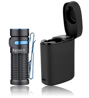 OLIGHT Baton 3 PREMIUM EDITION mit drahtlosem Ladecase (1200 Lumen, 6 Lichtmodi, IPX8) für nur 83,97€