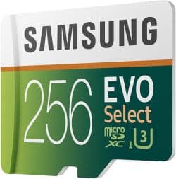 Samsung EVO Select 256 GB microSD Karte mit bis zu 100MB/s für nur 26,99€