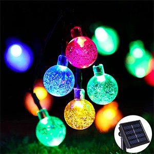 Tomshine Solar Outdoor Lichterkette (30 bunte LEDs, 5,6 Meter) für nur 7,99€ inkl. Prime-Versand