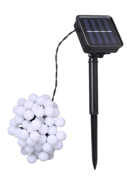 Tomshine Solar Lichterkette (50 LEDs, 8 Lichtmodi, wasserdicht) für nur 10,99€