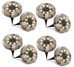 Solar Bodenleuchte 8er Set für Außen mit 8 LEDs für nur 14,84€ (statt 26,99€)