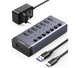 UGREEN USB Hub 7-Port USB Hub mit Schaltern und 24W Netzteil für nur 33,99€
