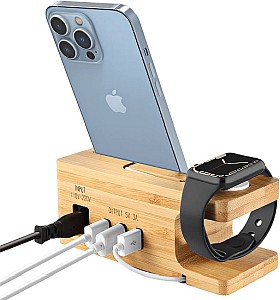 AICase Bambus Stand Ladestation für iPhone und Apple Watch für 14,29€