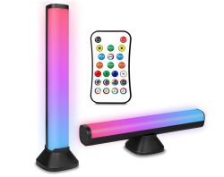 (Update)Semlos RGB LED Lightbar 2 Stück, Farbwechsel LED Streifen mit Fernbedienung für 29,69€