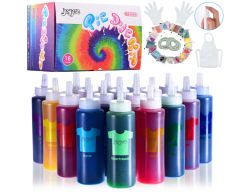 Joyjoz Tie Dye Kit mit 18 Textilfarben – Bunte Shirts selbst gestalten für 9,99€