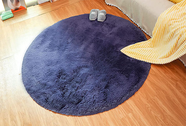 QUANHAO flauschiger Teppich (rund, 100 x 100 cm) für nur 10,19€ inkl. Prime-Versand
