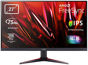 Acer Nitro VG270 Gaming Monitor (27 Zoll, Full HD, 75Hz HDMI, 1ms, 2xHDMI, FreeSync) für nur 119€ (statt 152,10€)