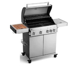 BURNHARD 4-Brenner Gasgrill Big FRED Deluxe mit 900°C Keramikbrenner und Seitenkochfeld für 663,20€