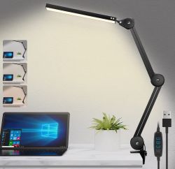 EVRLY 14W LED-Schreibtischlampe mit Schwenkarm und 10 Helligkeitsstufen für 18,49€ inkl. Prime-Versand