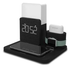 ANOLE 3-in-1 Wecker-Ladegerät für iPhone, Apple Watch und Airpods mit Nachtlicht für 19,99€
