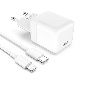 AXIULOO USB-C Ladegerät (20 W) + Lightning-Kabel für nur 8,49€ inkl. Prime-Versand